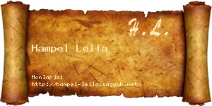 Hampel Leila névjegykártya